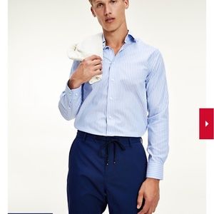 Tommy Hilfiger Regular Fit Stripe Dress Shirt